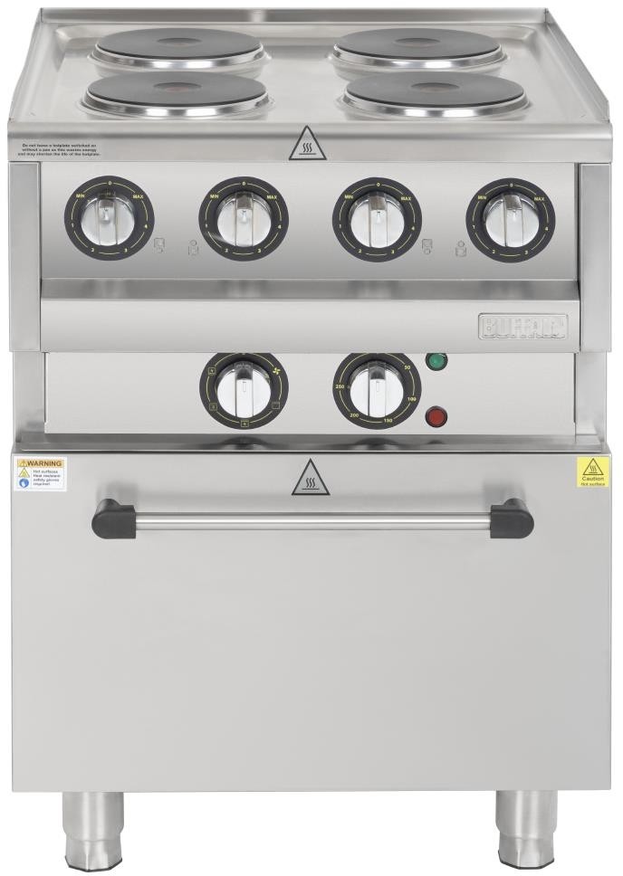 Buffalo 600 Serie 4-Platten Elektro Umluftofen 