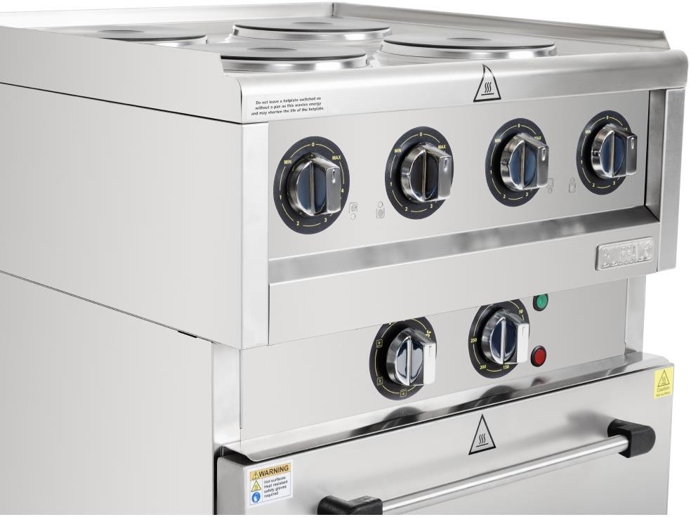 Buffalo 600 Serie 4-Platten Elektro Umluftofen 