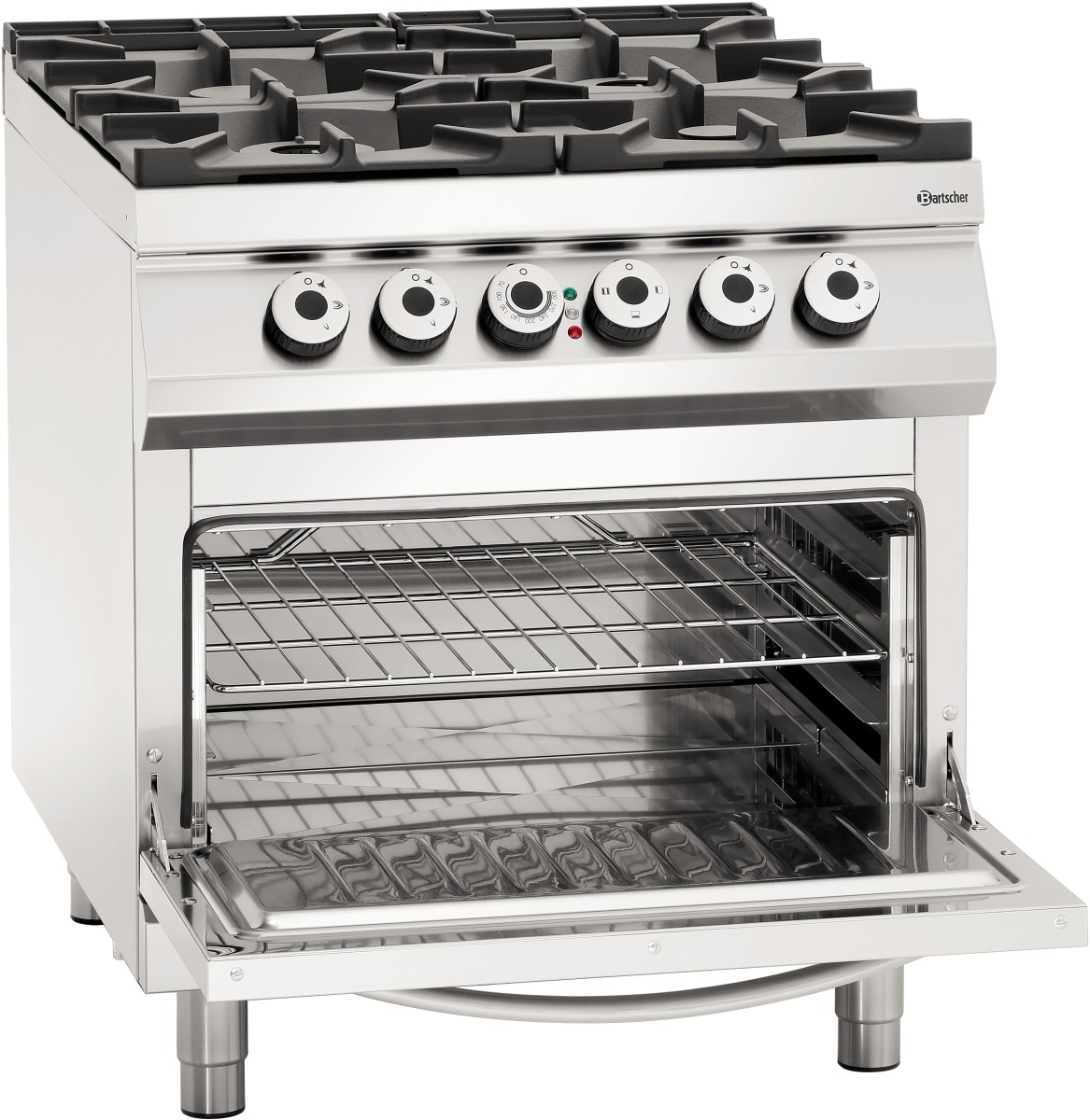  Bartscher 4 Flammen Gasherd, EBO 2/1GN 