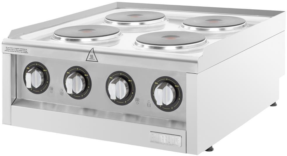  Buffalo 600 Series 4-Platten-Elektroherd 