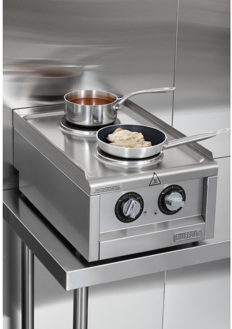  Buffalo 600 Series 2-Platten-Elektroherd 