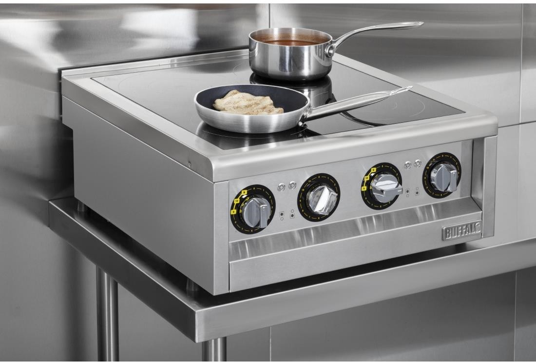  Buffalo 600 Serie 4 Zonen Induktionskochfeld 2 x 3kW 