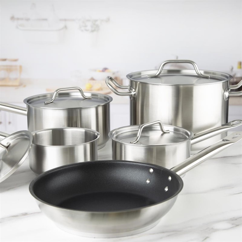  Vogue Cook Like A Pro 5-teiliges Induktionskochgeschirr-Set aus Edelstahl 