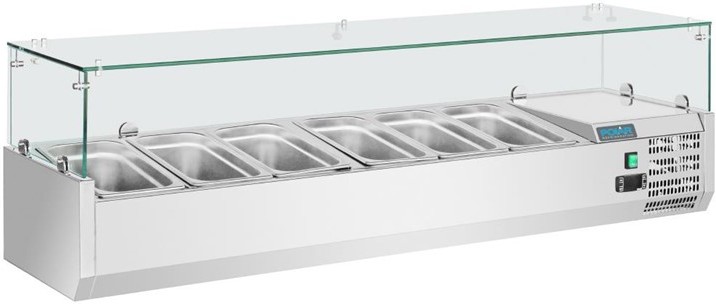  Polar Serie G Aufsatzk&uuml;hlvitrine f&uuml;r 5x GN1/3 und 1x GN1/2 