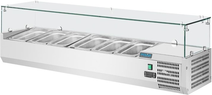  Polar Serie G Aufsatzk&uuml;hlvitrine f&uuml;r 5x GN1/3 und 1x GN1/2 