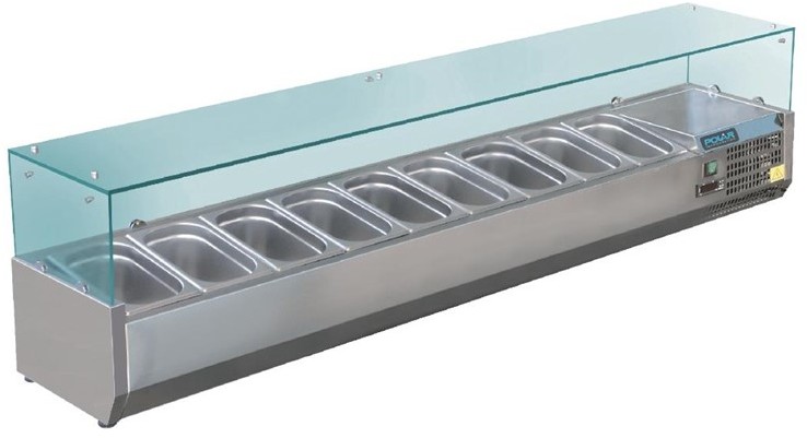  Polar Serie G Aufsatzk&uuml;hlvitrine f&uuml;r 9x GN1/3 