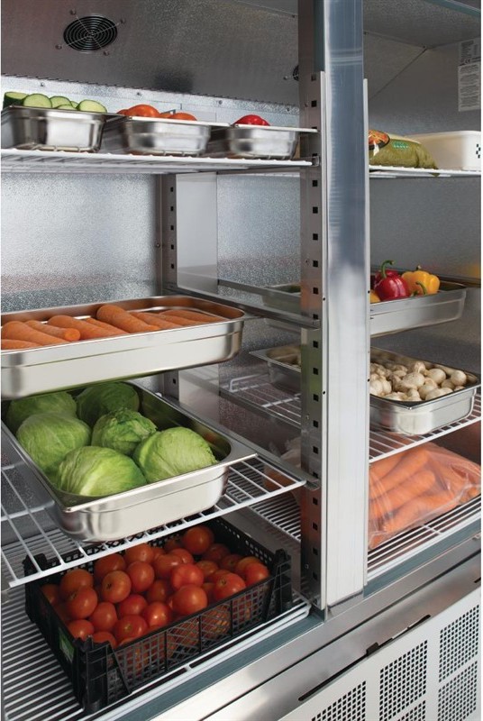  Polar Serie G Slimline K&uuml;hlschrank Edelstahl 960L 