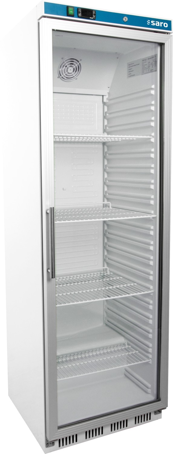  Saro Lagerk&uuml;hlschrank mit Glast&uuml;r - wei&szlig;,  Modell HK 400 GD V2 