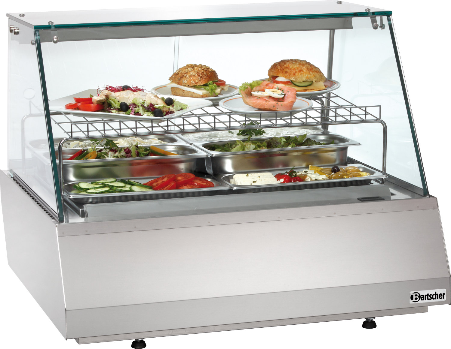  Bartscher Kalte Theke 2/1 GN, Kantglas 