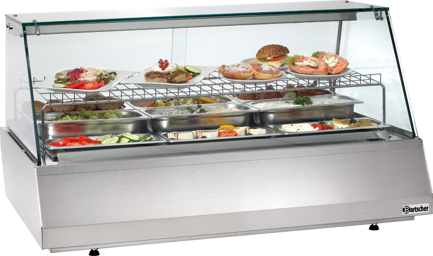  Bartscher Kalte Theke 3/1 GN, Kantglas 
