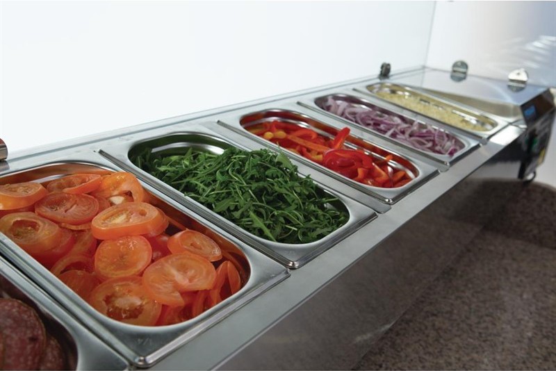  Polar Serie G Thekenkühltisch für Pizzen und Salate 368L 