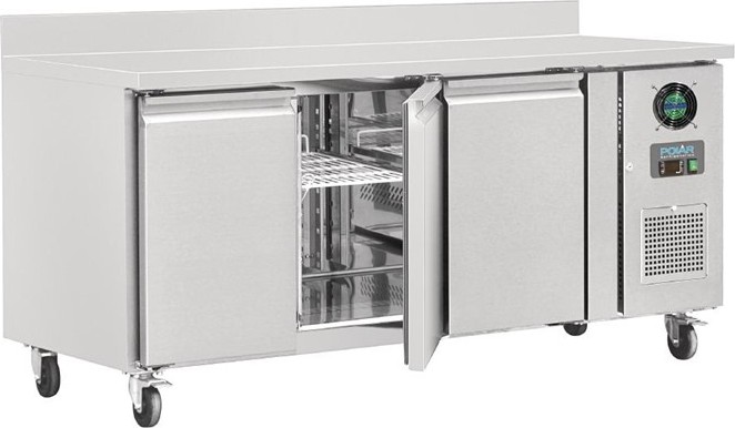  Polar Serie U 3-t&uuml;riger Edelstahlgefrierschrank mit Spritzschutz 417Ltr 