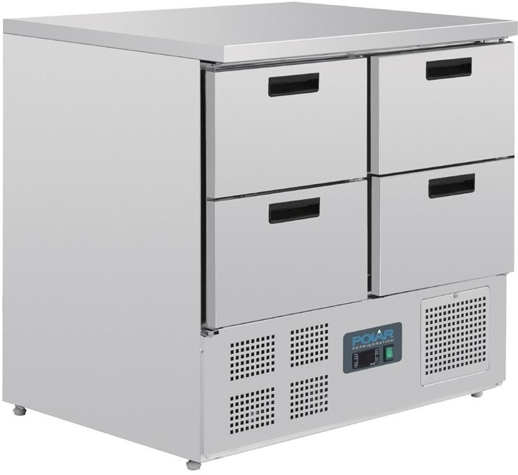  Polar Serie G K&uuml;hltisch mit 4 Schubladen 240L 