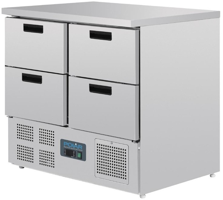  Polar Serie G K&uuml;hltisch mit 4 Schubladen 240L 