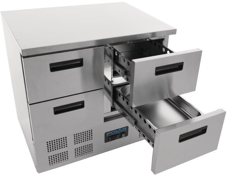  Polar Serie G K&uuml;hltisch mit 4 Schubladen 240L 