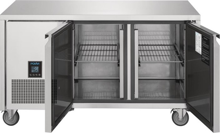  Polar Zweit&uuml;rige K&uuml;hltheke U-Serie 267L 