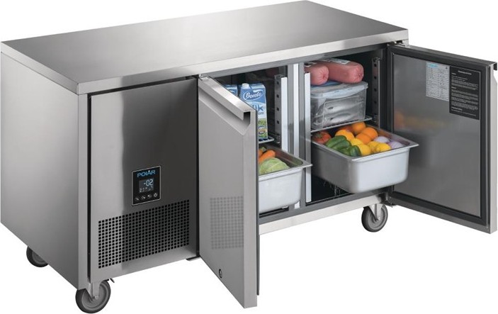  Polar Zweit&uuml;rige K&uuml;hltheke U-Serie 267L 