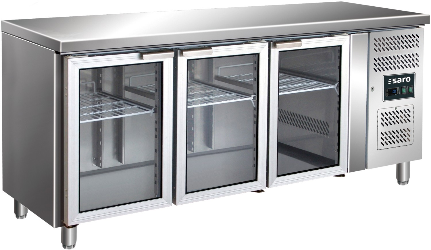  Saro Kühltisch mit 3 Glastüren GN 3100 TNG 