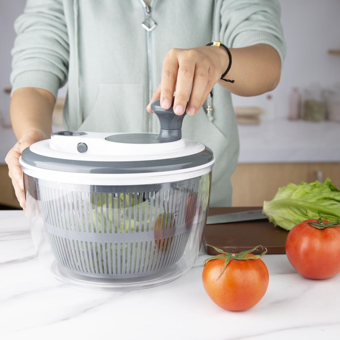  Vogue Salatschleuder Grau 4.5Ltr 