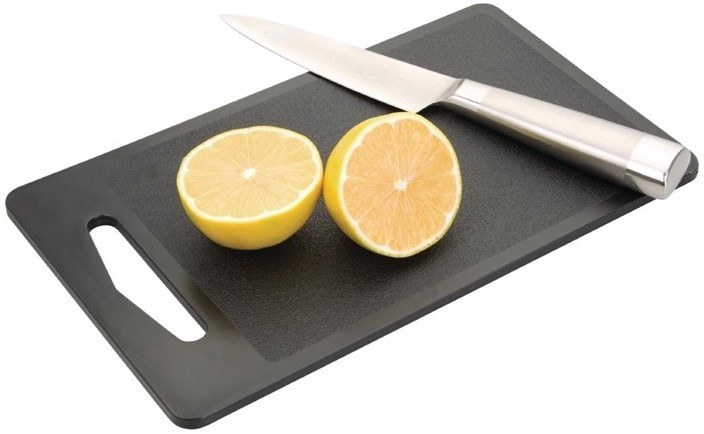  Hygiplas rechteckiges Bar Schneidebrett schwarz 25,5cm 