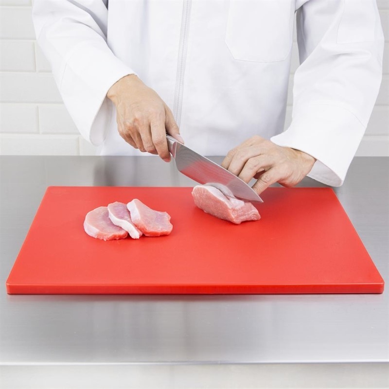  Hygiplas LDPE extra dickes Schneidebrett rot 45x30x2cm 