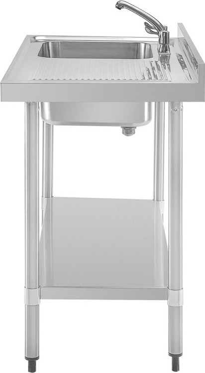  Vogue Einzelsp&uuml;le Edelstahl Abtropffl&auml;che rechts 1200mm 