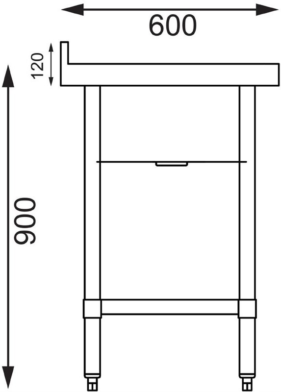  Vogue kleiner Sp&uuml;ltisch 75cm lang 