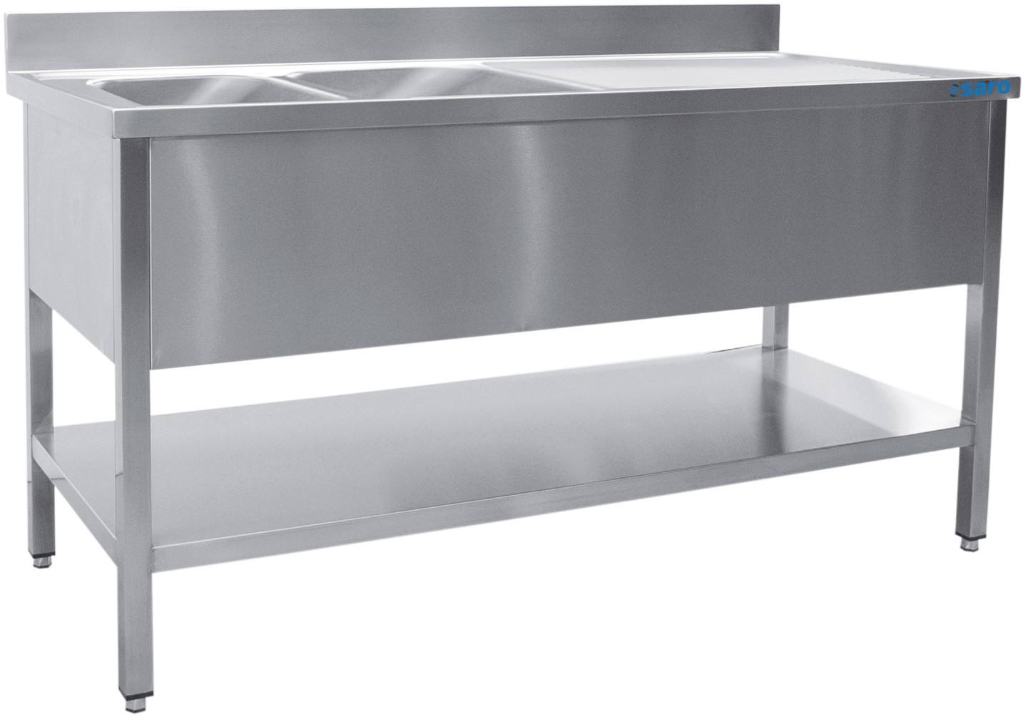  Saro Sp&uuml;ltisch 2 Becken, links - B 1200 x T 600 mm 
