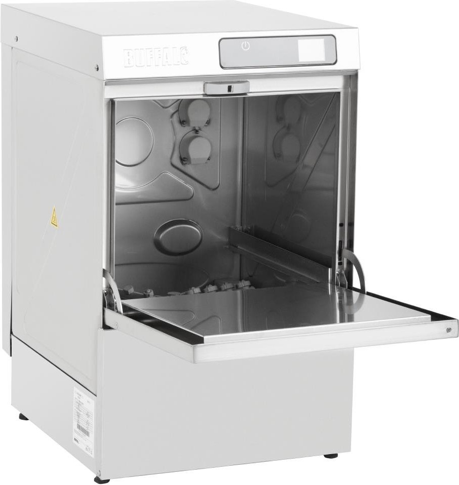  Buffalo Digital Untertisch-Gl&auml;ser-Sp&uuml;lmaschine mit Ablaufpumpe, 400mm Korb, 2,9kW 