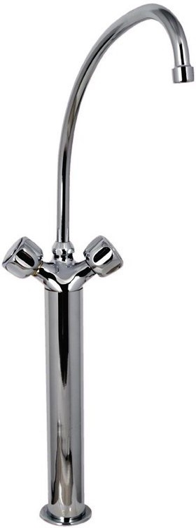 Gastronoble Professioneller Monoblock Mischhahn mit Drehknopfbedienung, Mischhahn 30cm und 30cm Erh&ouml;hung (bis zu den Drehkn&ouml;pfen) 