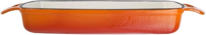  Vogue rechteckige Auflaufform Gusseisen orange 