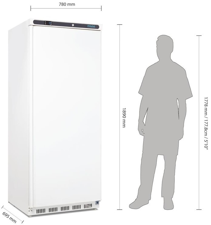  Polar Serie C Gefrierschrank wei&szlig; 600L 