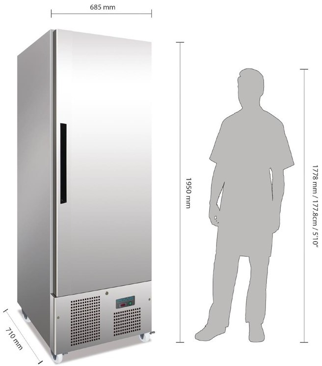 Polar Serie G Gefrierschrank Edelstahl 440L 