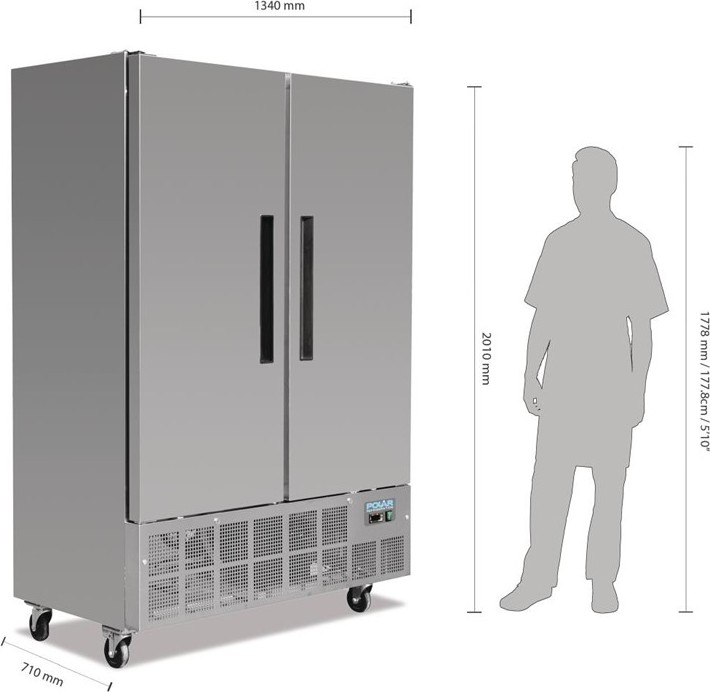  Polar Serie G Slimline Gefrierschrank Edelstahl 960L 