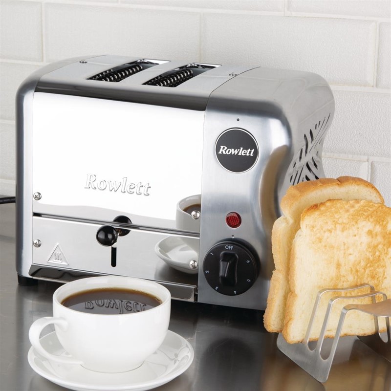  Gastronoble Esprit 2 Schlitz Toaster in Chrom mit 2 zusätzlichen Elementen und Sandwichkäfig 