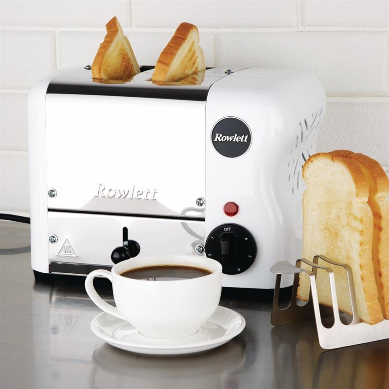  Gastronoble Esprit 2 Slot Toaster Weiß mit 2 Einsätzen und Sandwichkäfig 