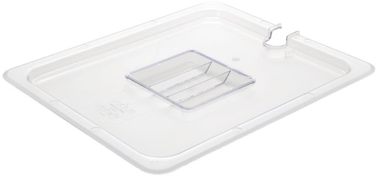  Vogue Polycarbonat Deckel mit L&ouml;ffelaussparung GN1/2 