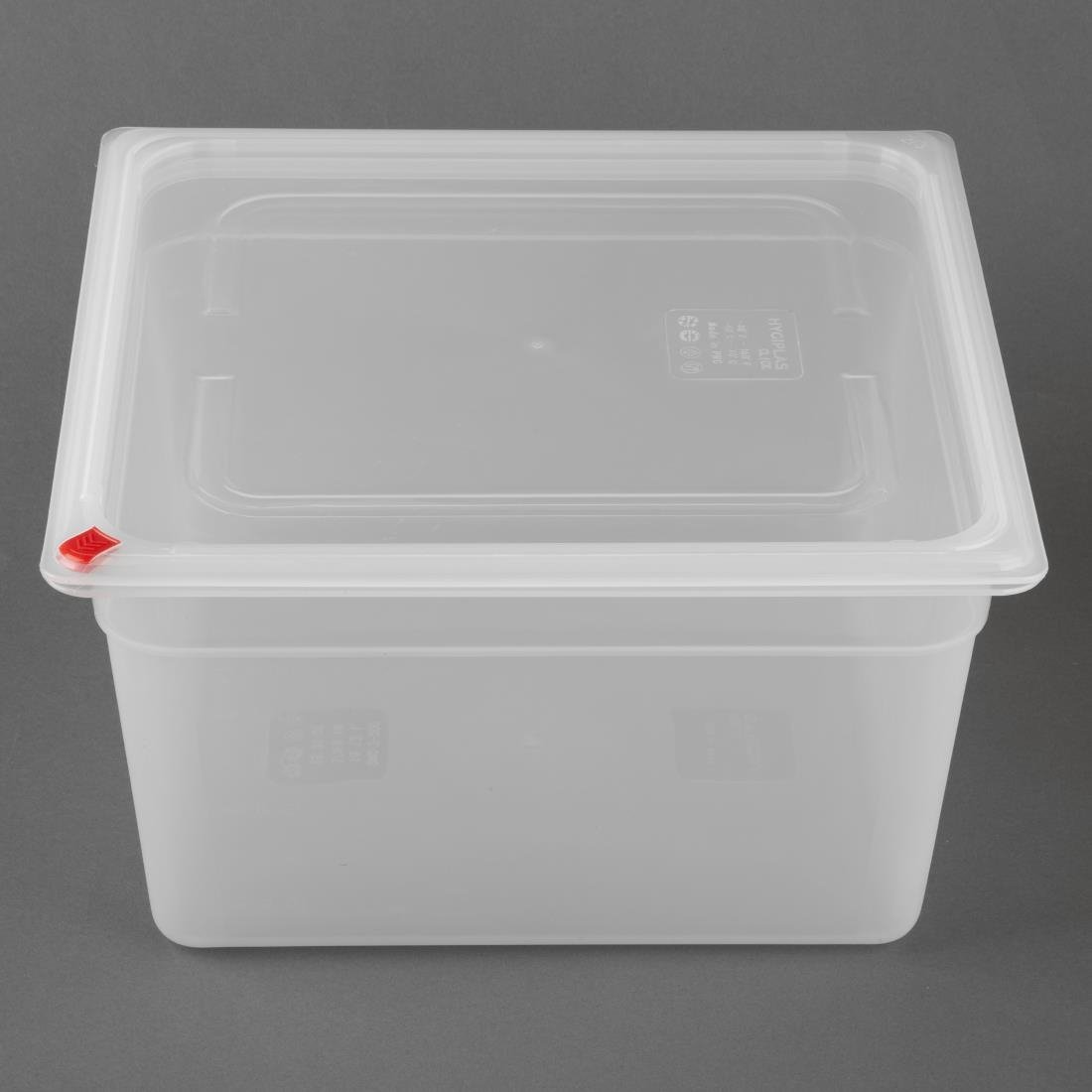  Hygiplas Click PP GN-Beh&auml;lter 2/3 mit Deckel & 7 Farbclips 200mm 16,1Ltr (4 St&uuml;ck) 