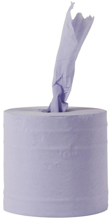  Jantex Handtuchrollen f&uuml;r Innenabrollung blau 1-lagig - 6 St&uuml;ck 