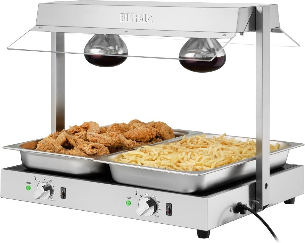  Buffalo Speisenw&auml;rmer mit Traverse 2x GN 1/1 