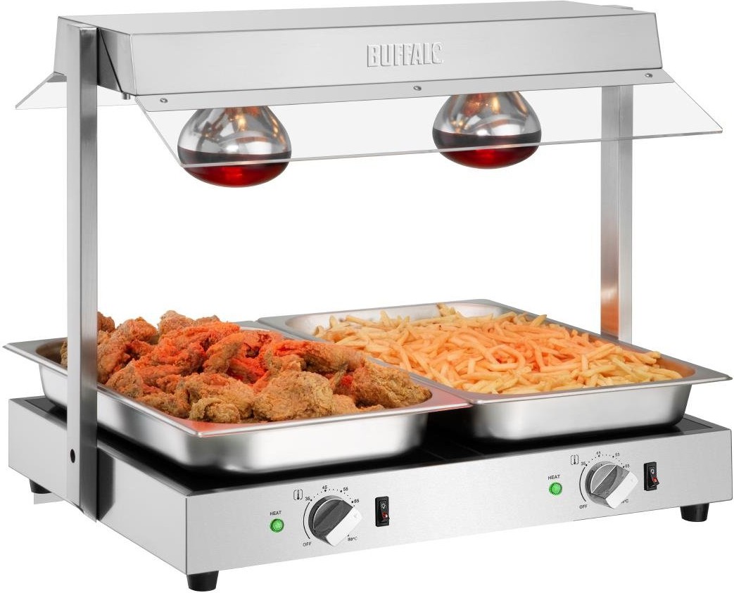  Buffalo Speisenw&auml;rmer mit Traverse 2x GN 1/1 