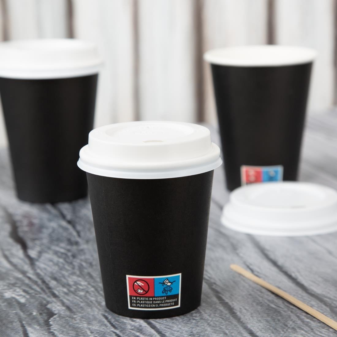  Gastronoble Hei&szlig;getr&auml;nkebecher und Deckel 12oz (300 St&uuml;ck) 
