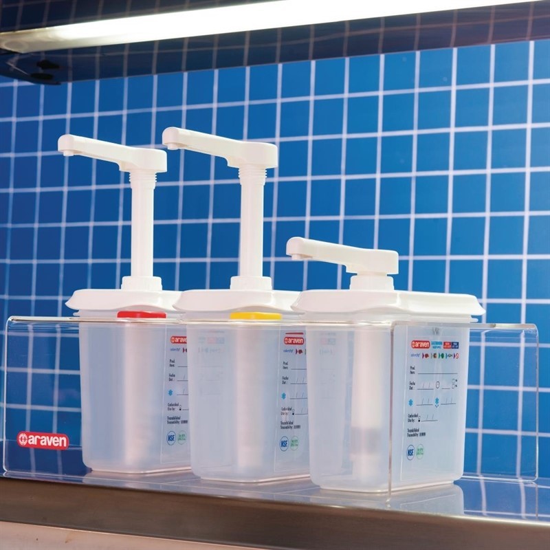  Araven 3 So&szlig;enspender GN 1/9 Transparent 1,5L 