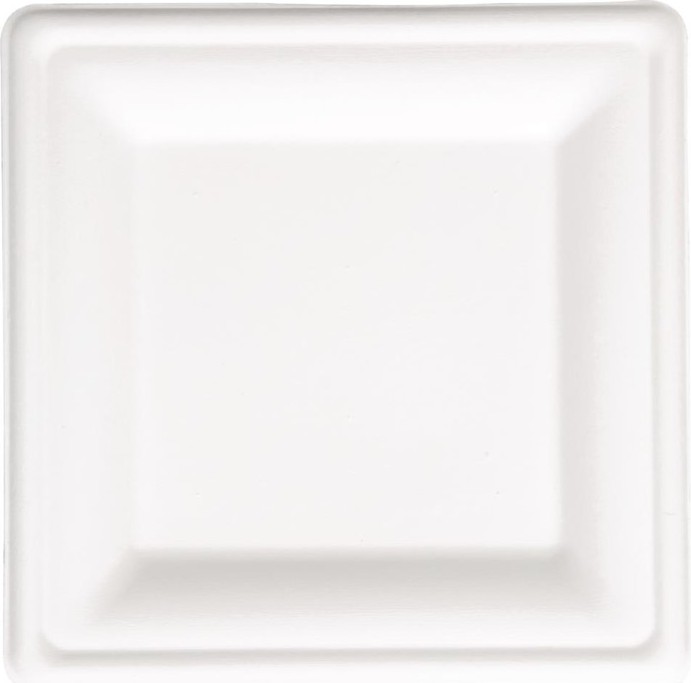  Fiesta Green kompostierbare Teller aus Bagasse quadratisch 26,1cm (50 St&uuml;ck) 