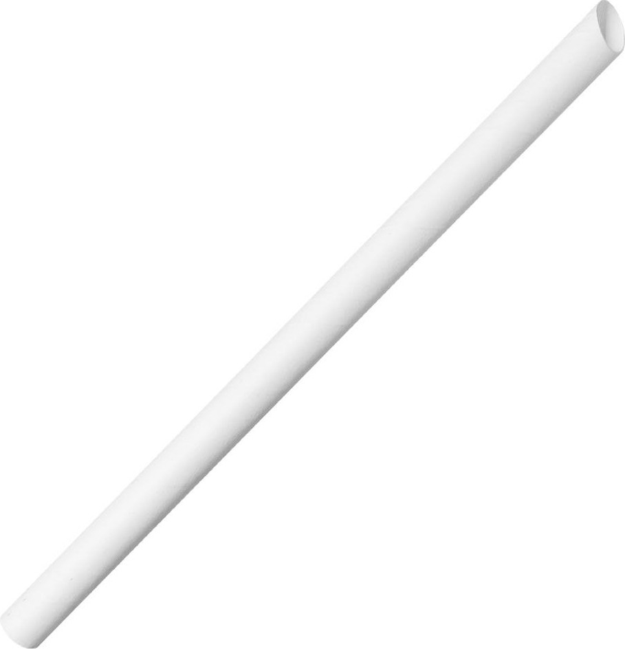  Fiesta Kompostierbarer Bubble Tea Strohhalm Wei&szlig; 12x210mm (150 St&uuml;ck) 