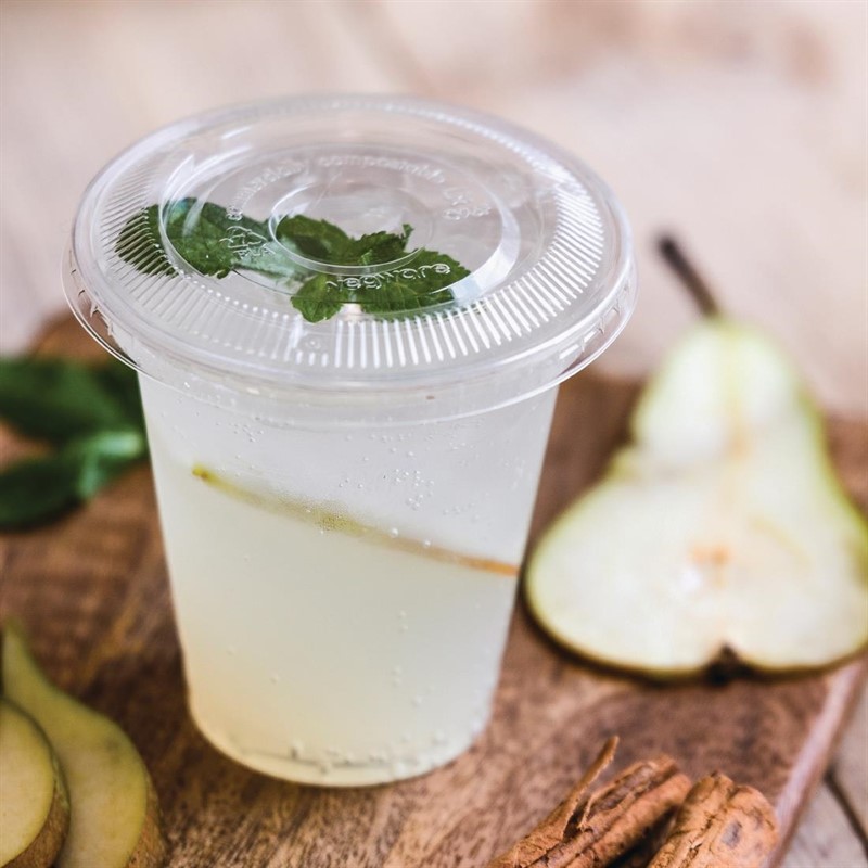  Vegware Vegware-Deckel f&uuml;r kompostierbare Softdrinkbecher der Serie 96 (1000 St&uuml;ck) 