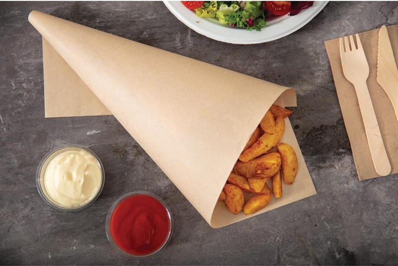  Vegware Kompostierbares Pergamentpapier ungebleicht 38 x 27,5cm 