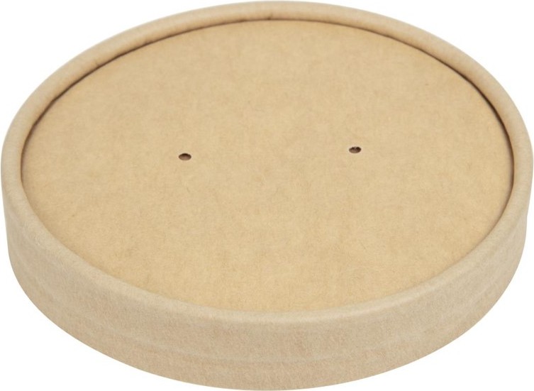  Colpac Recycelbar Kraft Microwavable Suppe Tasse Deckel 450ml Packung mit 500 