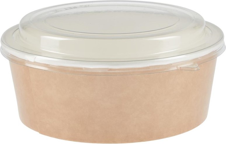  Colpac Recycelbare Einweg Salat Schalen mit Deckel Gro&szlig; 1300ml ( 150er Pack) (150 St&uuml;ck) 