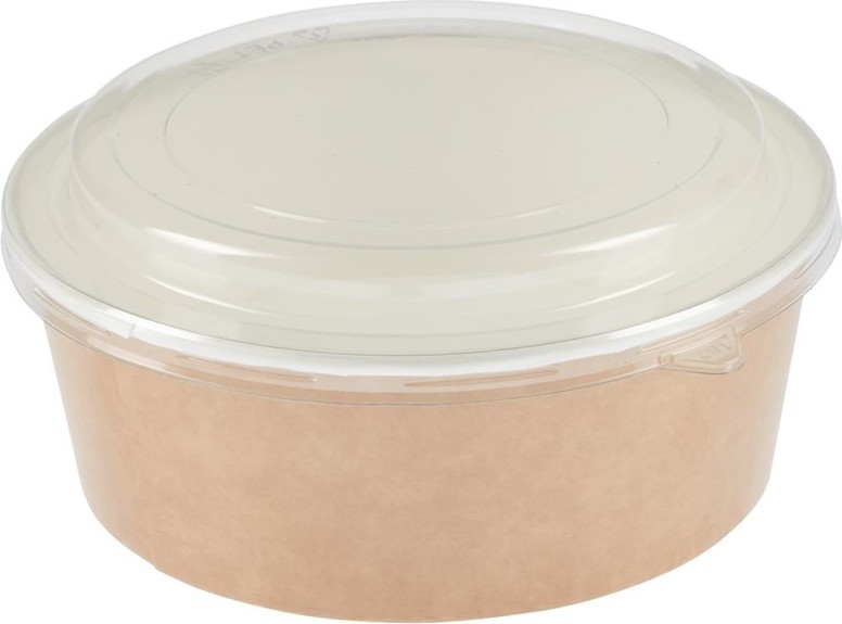  Colpac Recycelbare Einweg Salat Schalen mit Deckel Gro&szlig; 1300ml ( 150er Pack) (150 St&uuml;ck) 